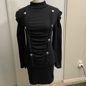 Belinda Crocker Military black dress Size L